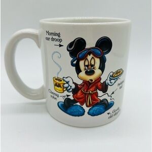 DISNEY “MORNINGS AREN’T PRETTY MUG” STARRING MICKEY MOUSE DROOPY EARS